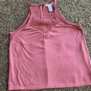 Blush pink high neck top